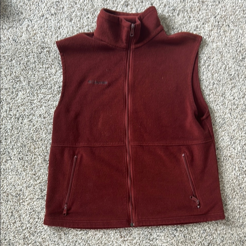 Columbia Burgundy Fleece Vest